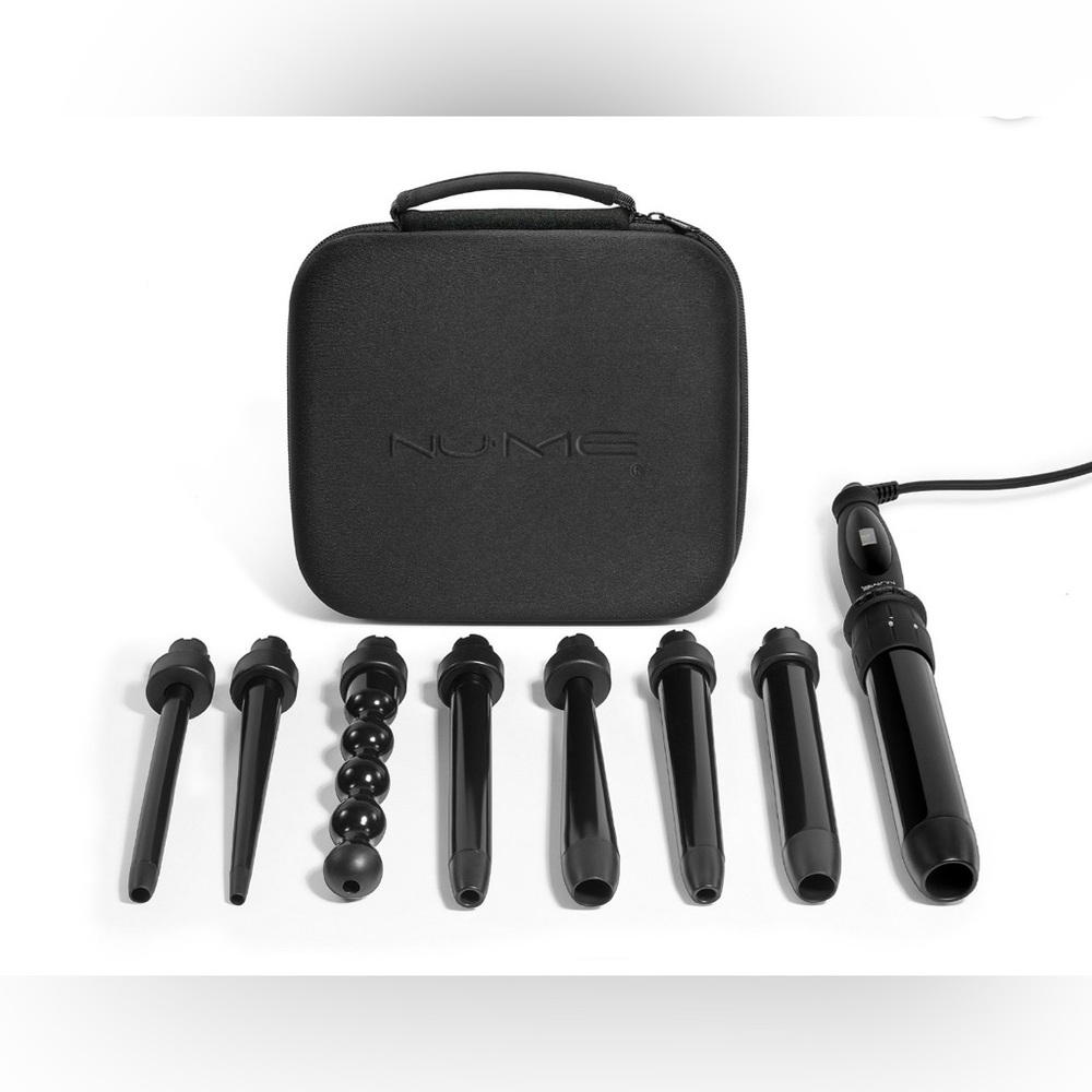 NuMe Octowand 8-in-1 Black Curling Wand Set